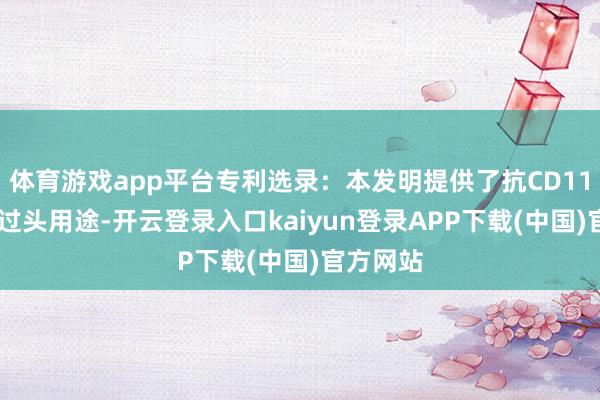 体育游戏app平台专利选录：本发明提供了抗CD112R抗体过头用途-开云登录入口kaiyun登录APP下载(中国)官方网站