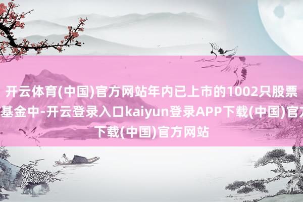 开云体育(中国)官方网站年内已上市的1002只股票型ETF基金中-开云登录入口kaiyun登录APP下载(中国)官方网站