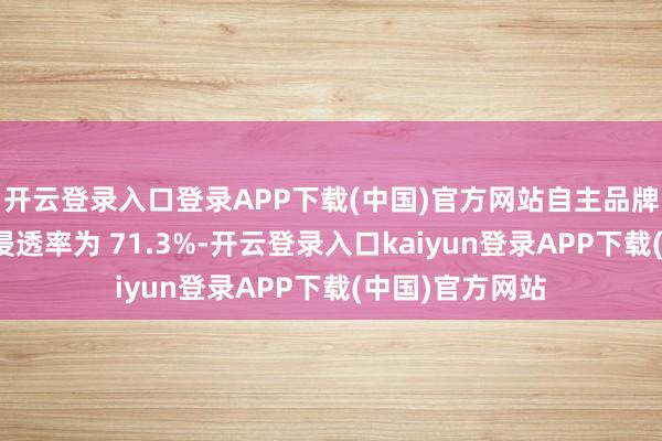 开云登录入口登录APP下载(中国)官方网站自主品牌中的新动力车浸透率为 71.3%-开云登录入口kaiyun登录APP下载(中国)官方网站